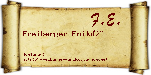 Freiberger Enikő névjegykártya