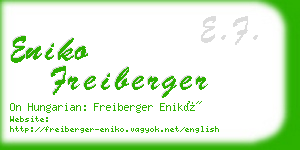 eniko freiberger business card